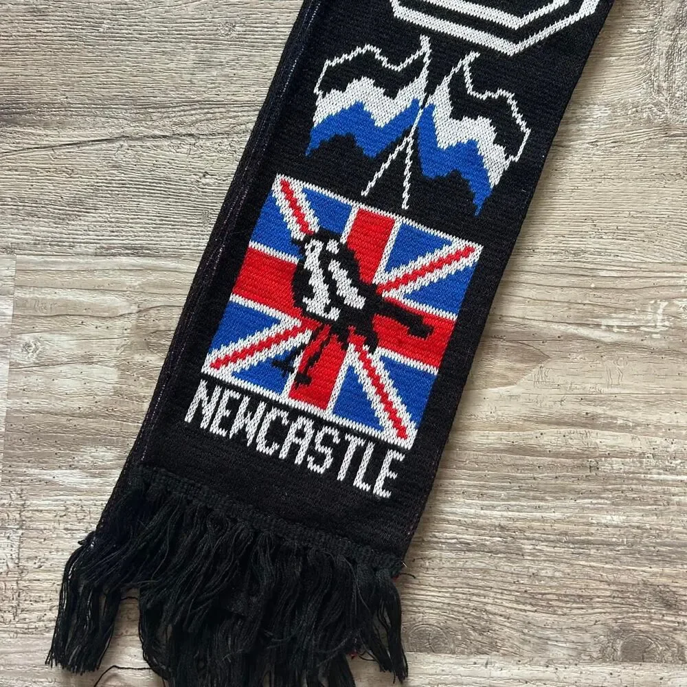 Newcastle Made in the UK black knitwear outerwear scarf accessory